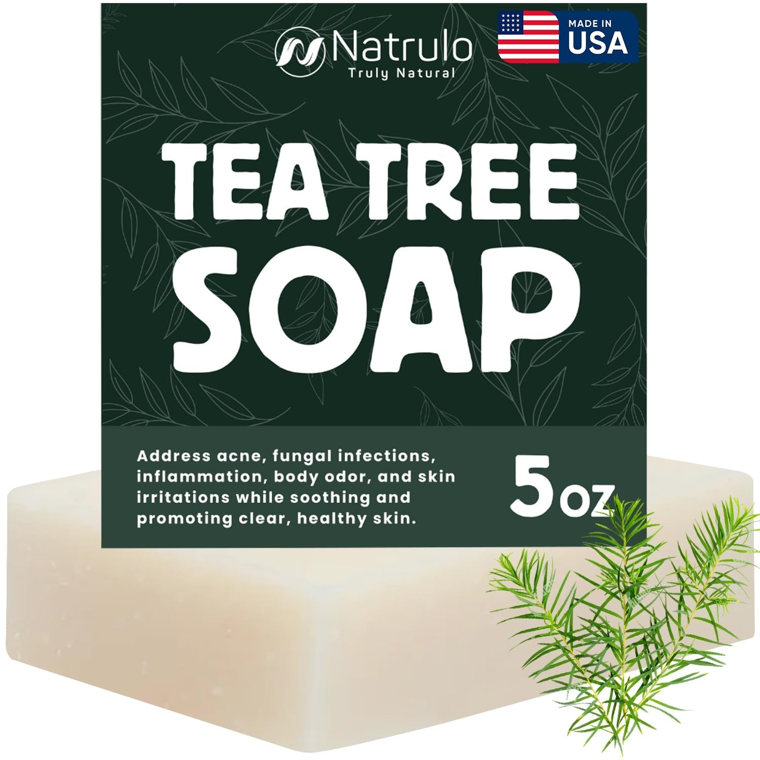 Revitalizing Skin Care with Tea Tree Soap Bar – Helps Prevent Breakouts – 5 Oz