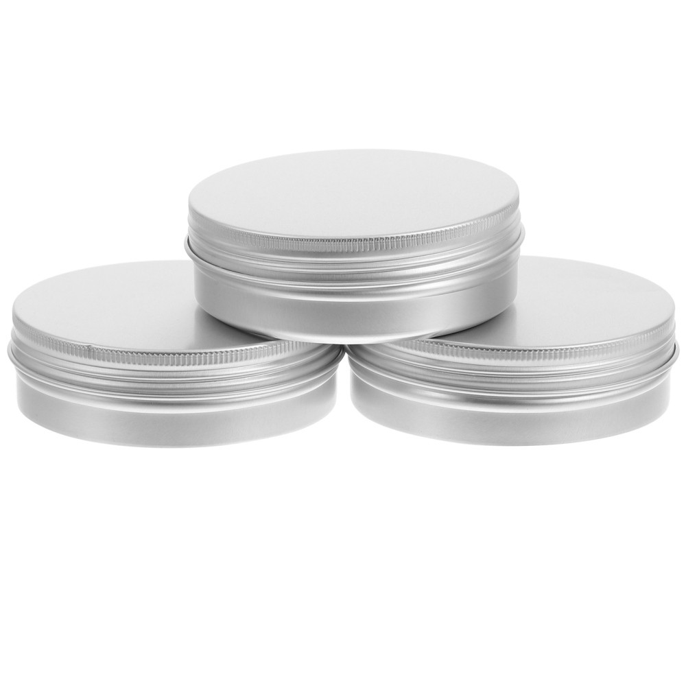 3 Pcs Aluminum Box Soap Travel Metal Tin Bathroom Holder Packing Boxes 100ml