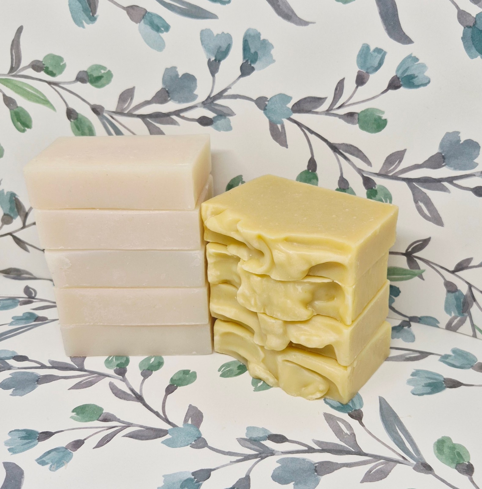 Handmade Soap Bundle Bars 100% Coconut Oil + Goat’s Milk Sensitive Skin 9 Bars