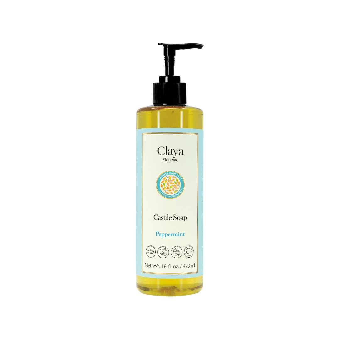 Liquid Castile Soap (Pump Cap) – Organic Ingredients, Gentle For Sensitive Skin