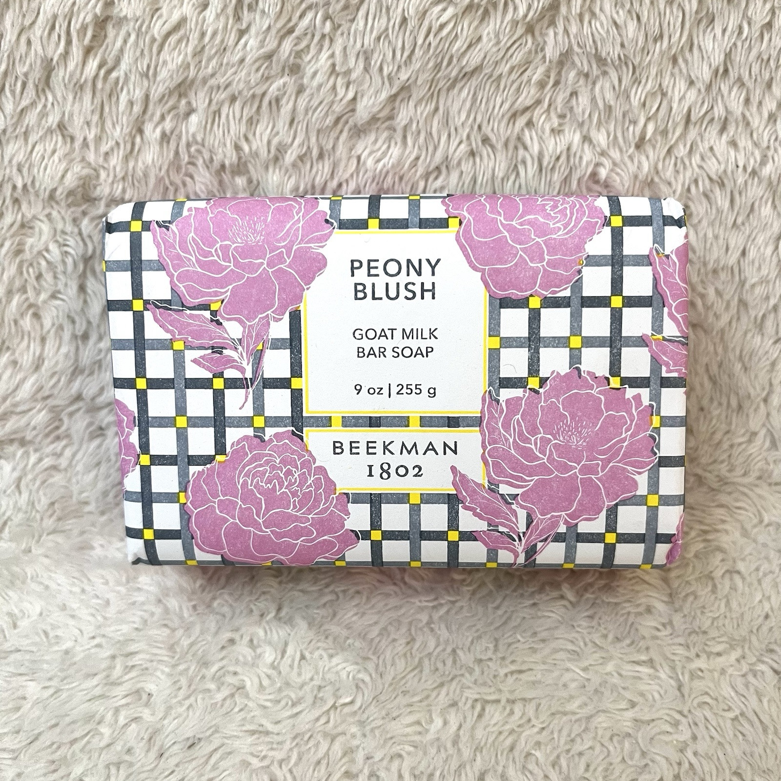 Beekman 1802 Goat Milk Bar Soap 9oz PEONY BLUSH Luxury Moisturizing Shea Butter