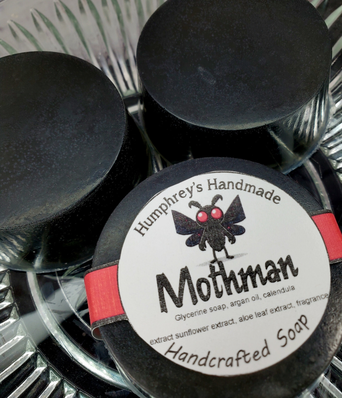MOTHMAN Bourbon Pumpkin Scent Shave Soap, Unisex Mens Beard Wash Bar USA Made