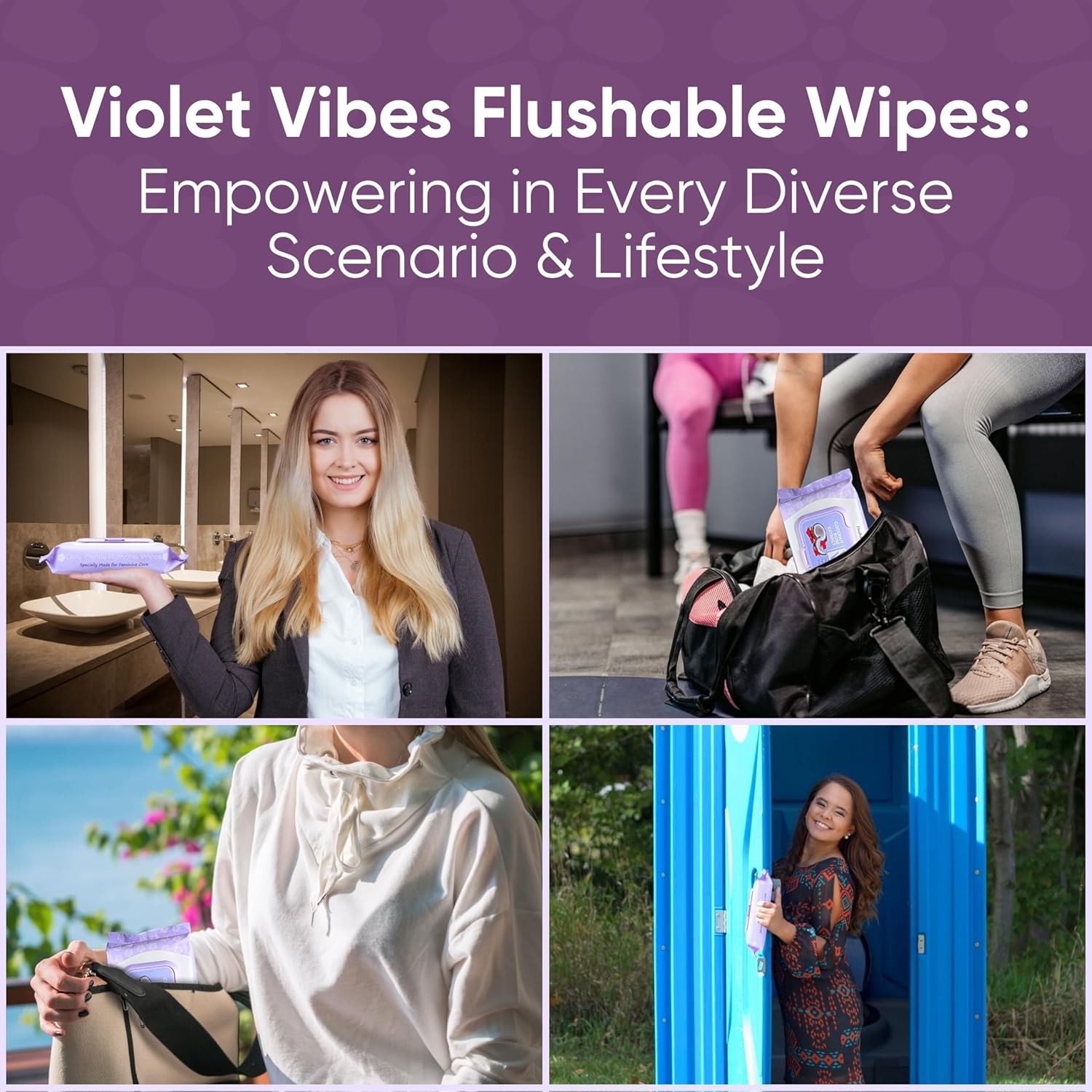 160-CT Flushable Wipes for Women – Gentle on Sensitive Skin Plant Based