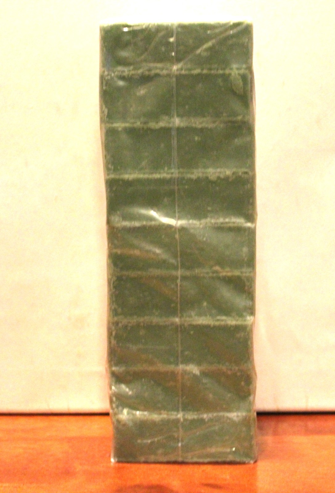 Green Tea Verbena Cold Processed handmade soap loaf, 9 precut bars