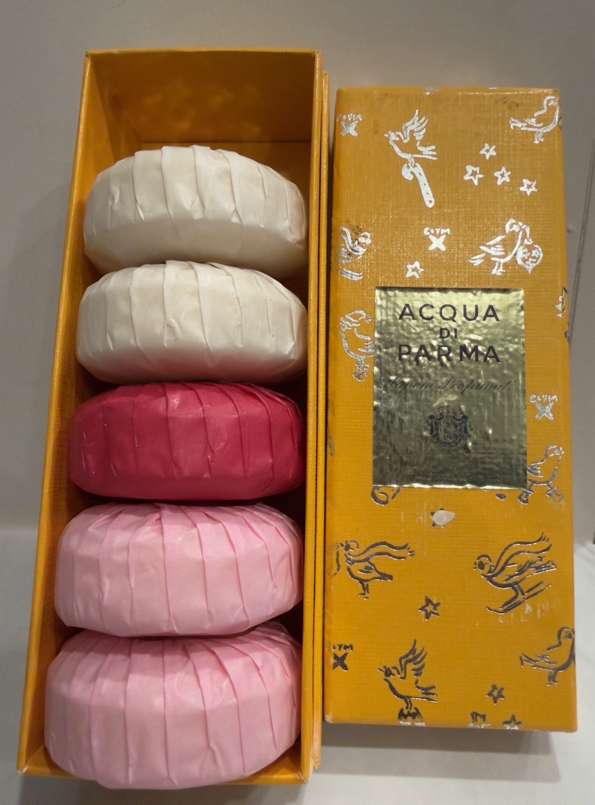 Rare Acqua di Parma 5 Pcs Le Nobili Soap Collection 2x 50g/ 1.7 oz