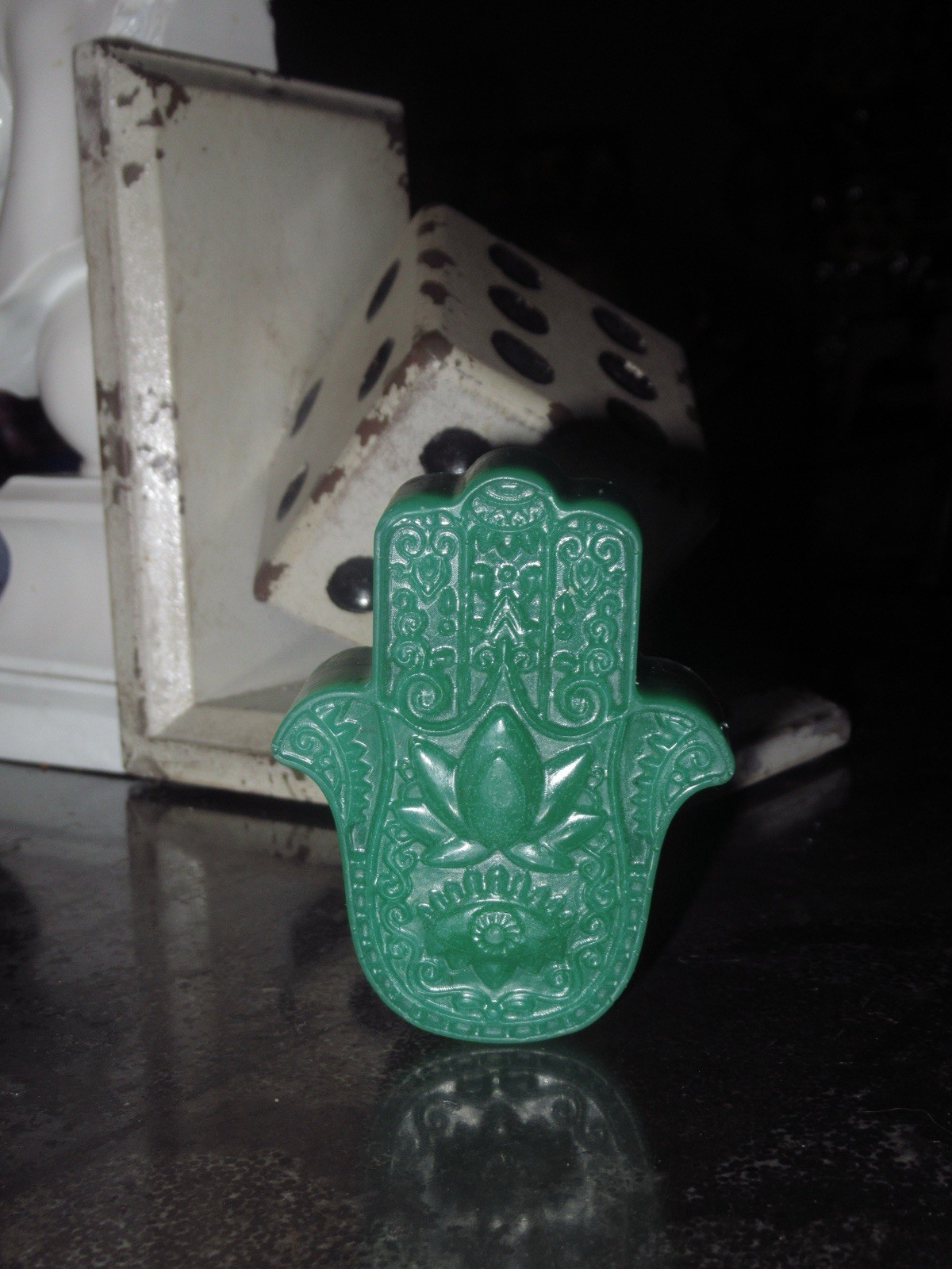 Aura cleansing Hamsa hand Soap – Vanilla scented 1pc (Luck, Protection, Joy)