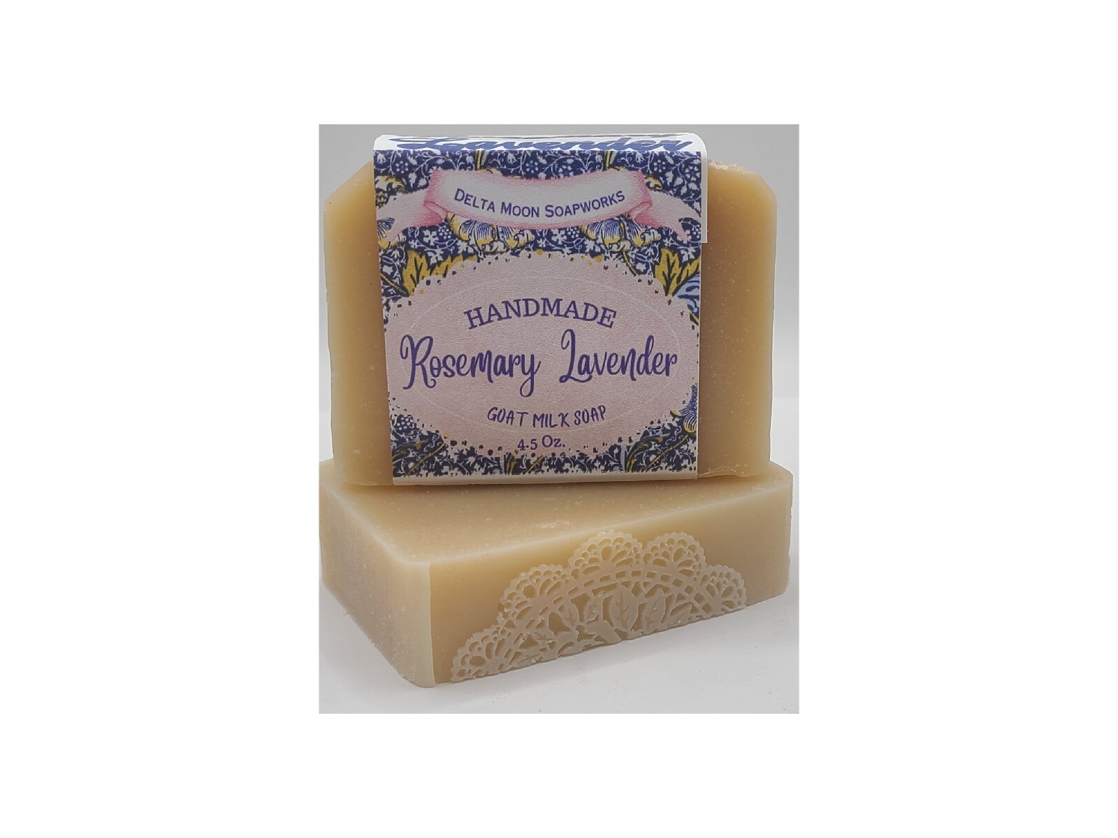 Handmade Rosemary Lavender Goat Milk Soap, + samples, ships fast