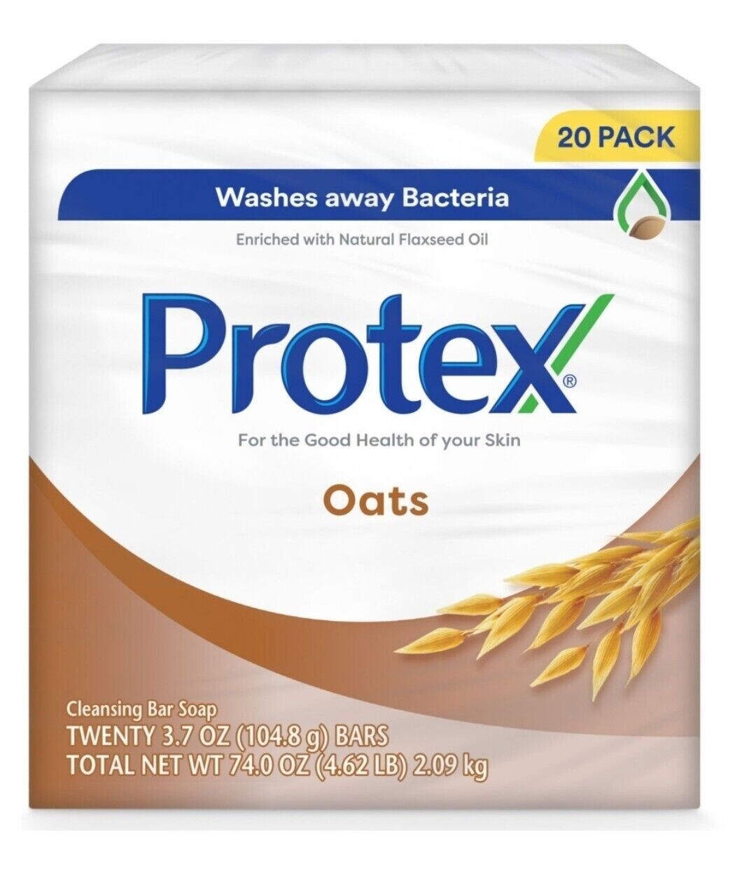 Protex Oats Cleansing Bar Soap – 3.7 oz., 20 ct.