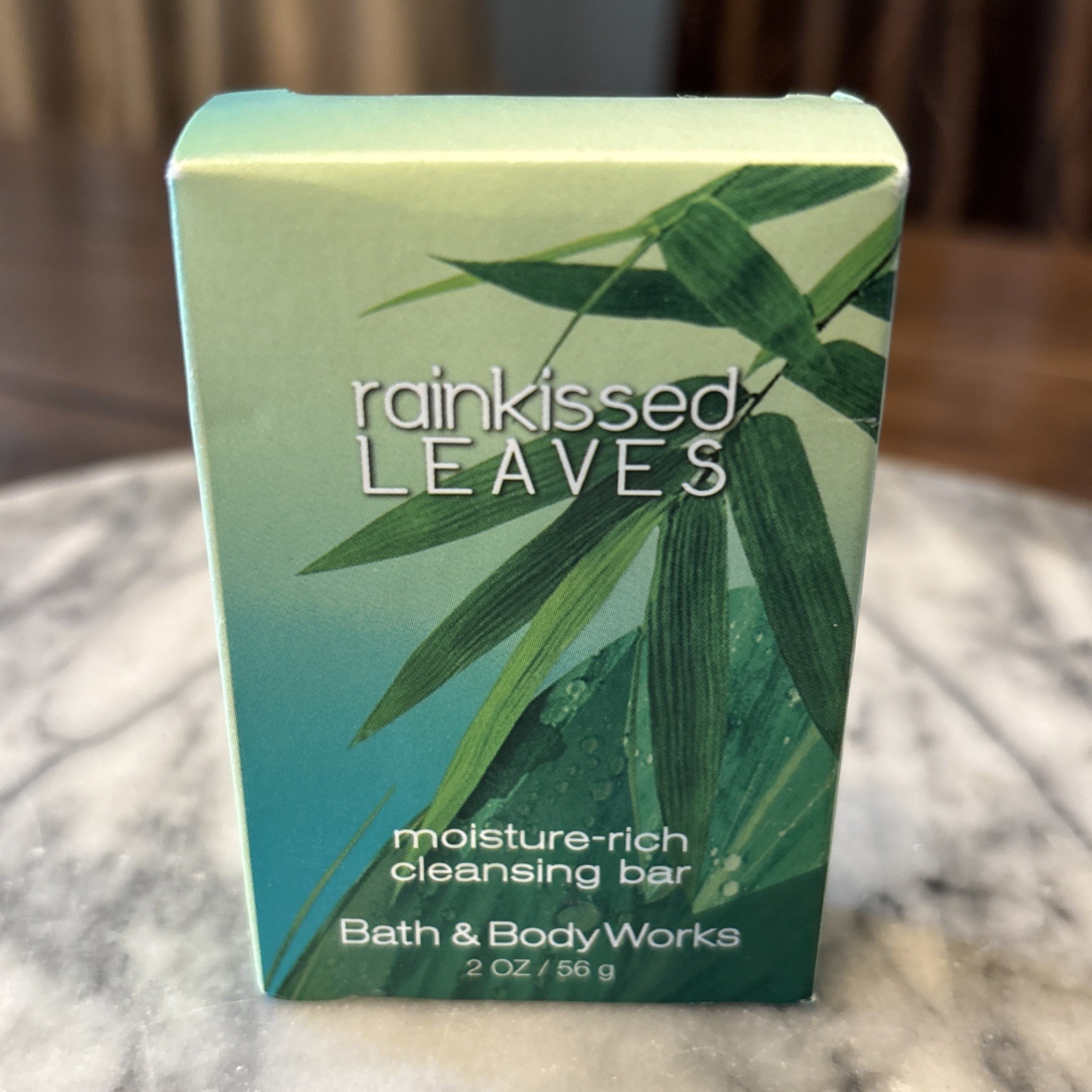 2pc Bath & Body Works Rainkissed Leaves 2 Oz Moisture-Rich Cleansing Bars Soap