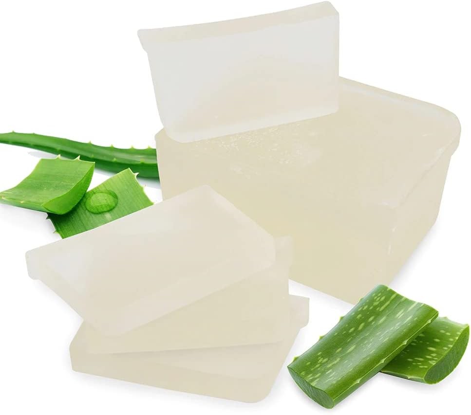 Aloe Soap Base – Moisturizing Melt and Pour Glycerin for Crafting Making Easy to