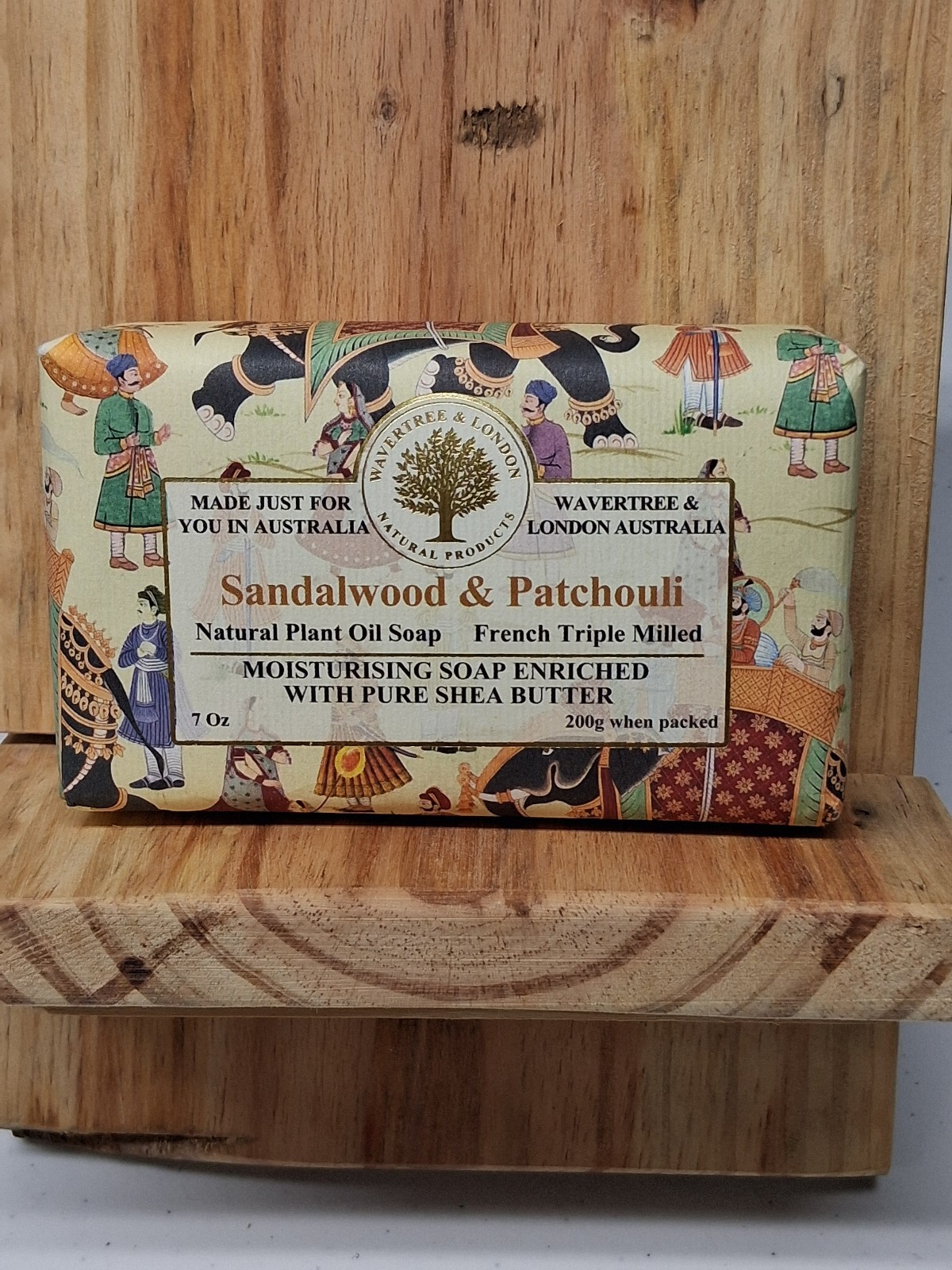 Wavertree & London Sandalwood Patchouli Luxury Pure Plant Oil Soap Bar 7 oz