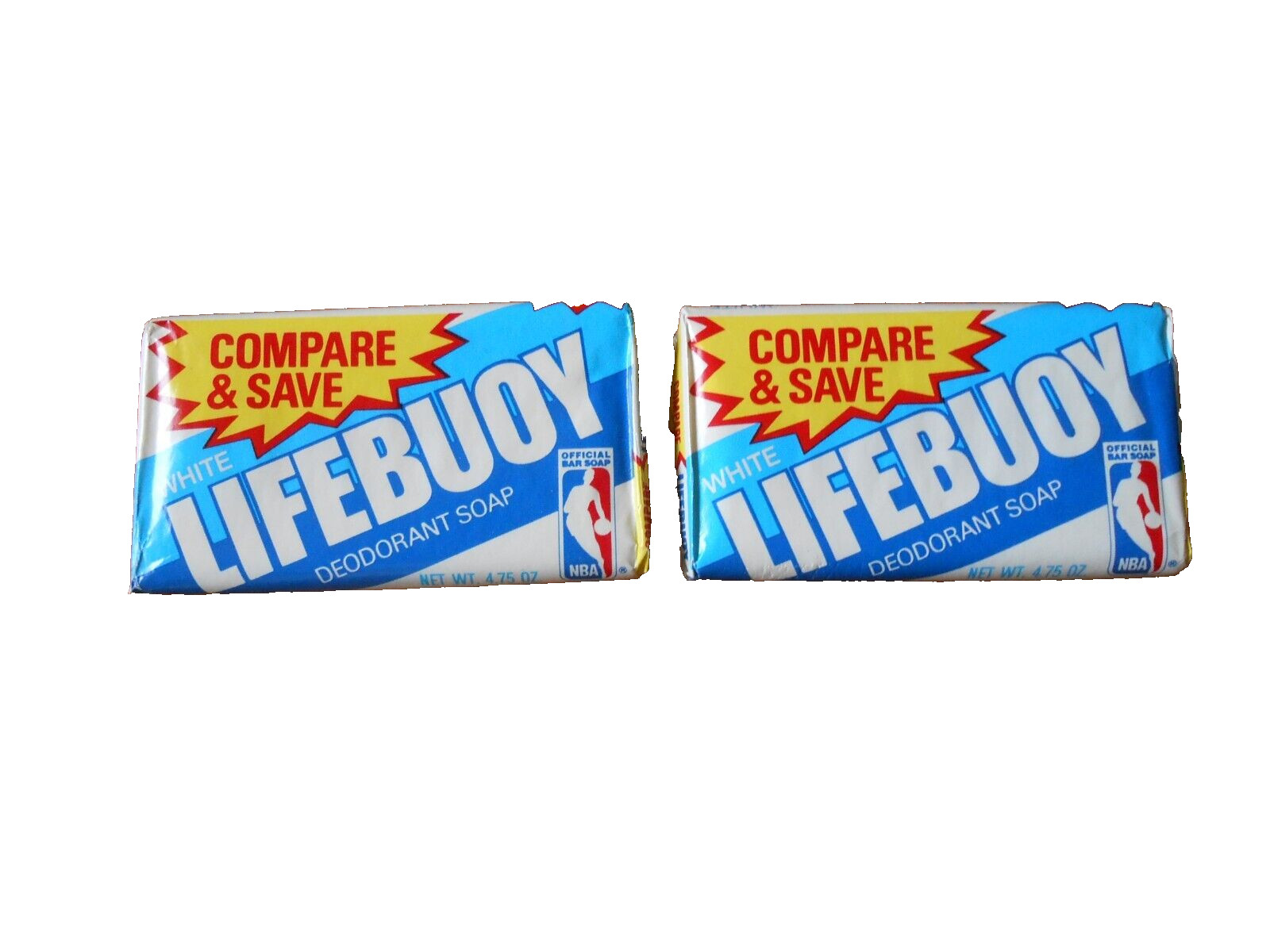 WHITE LIFEBUOY Deodorant Soap – Official Bar of the NBA – LOT OF TWO 4.75 OZ
