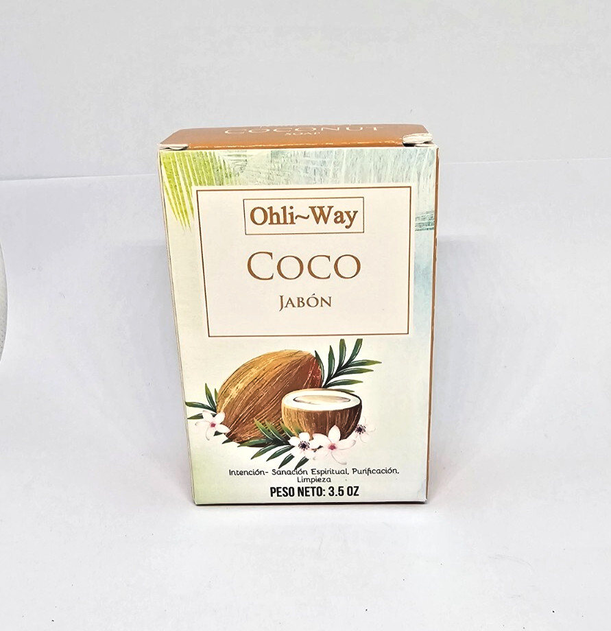 JABON DE COCO / COCONUT SOAP PARA LIMPIAR ATRAE BUENAS VIBRAS ENERGIAS
