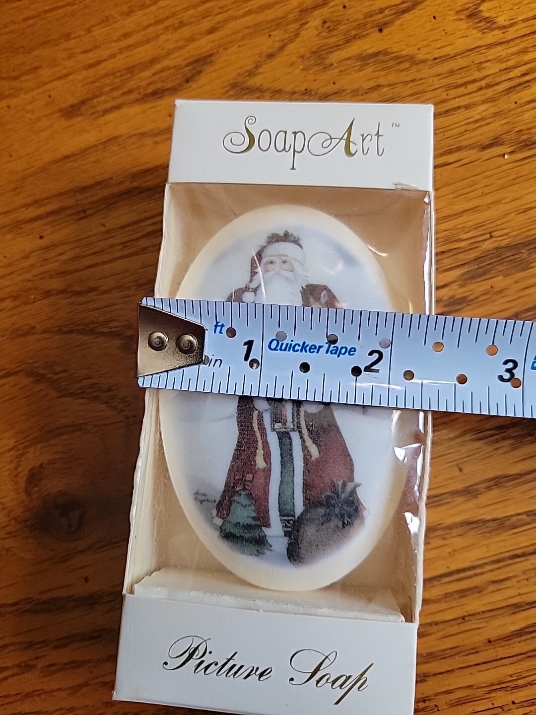 Santa Picture Soap Lasting Impressions Soap Art Santa & Deer Soap Saint Nick 3oz