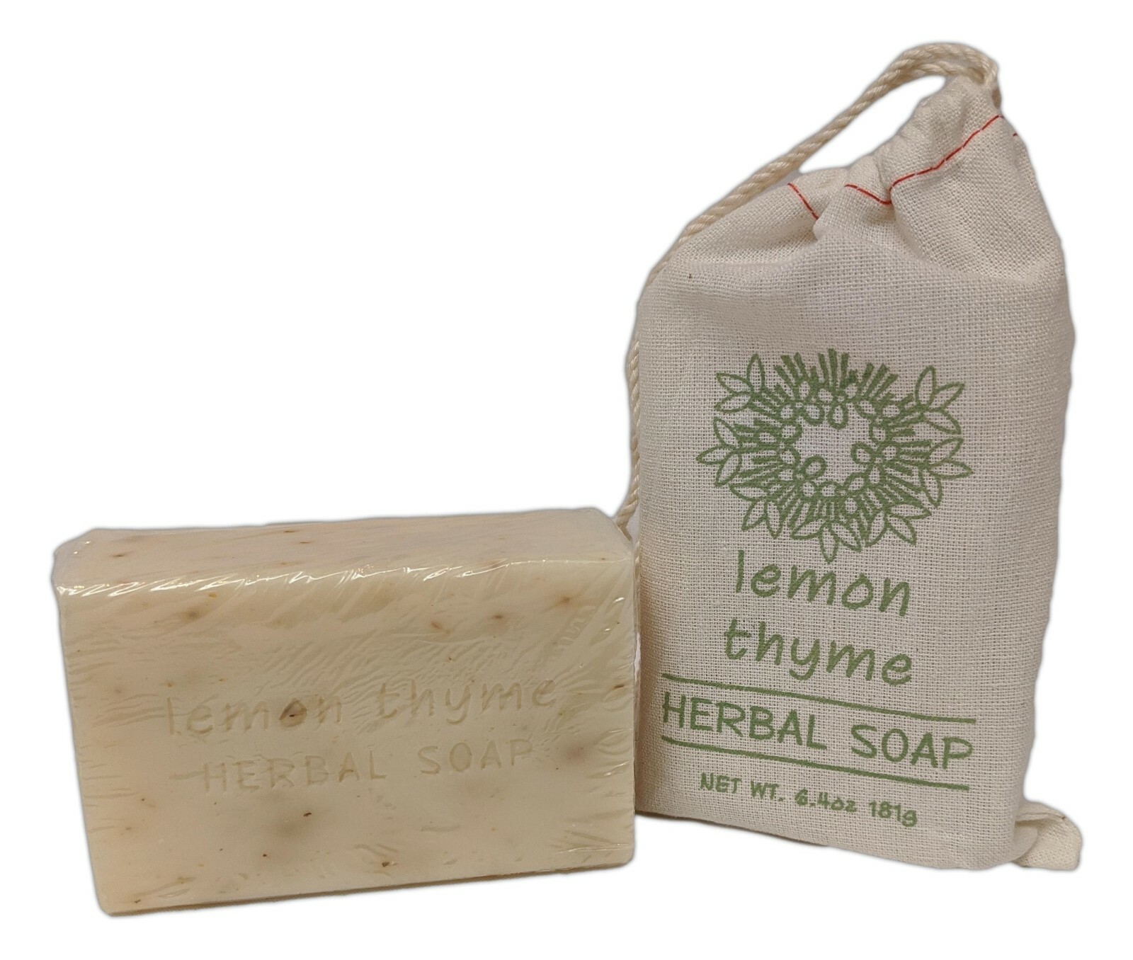 Set of 2 Greenwich Bay LEMON THYME Herbal Soap In A Sack, 6.4 oz Each