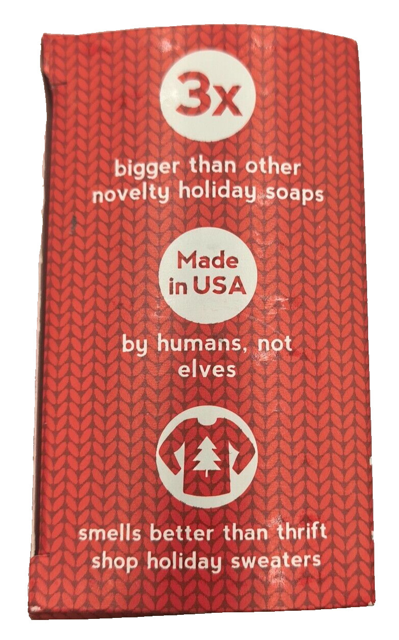 Duke Cannon Supply 2 Bars Big Ass Brick of Soap Ugly Sweater Christmas Yule Log
