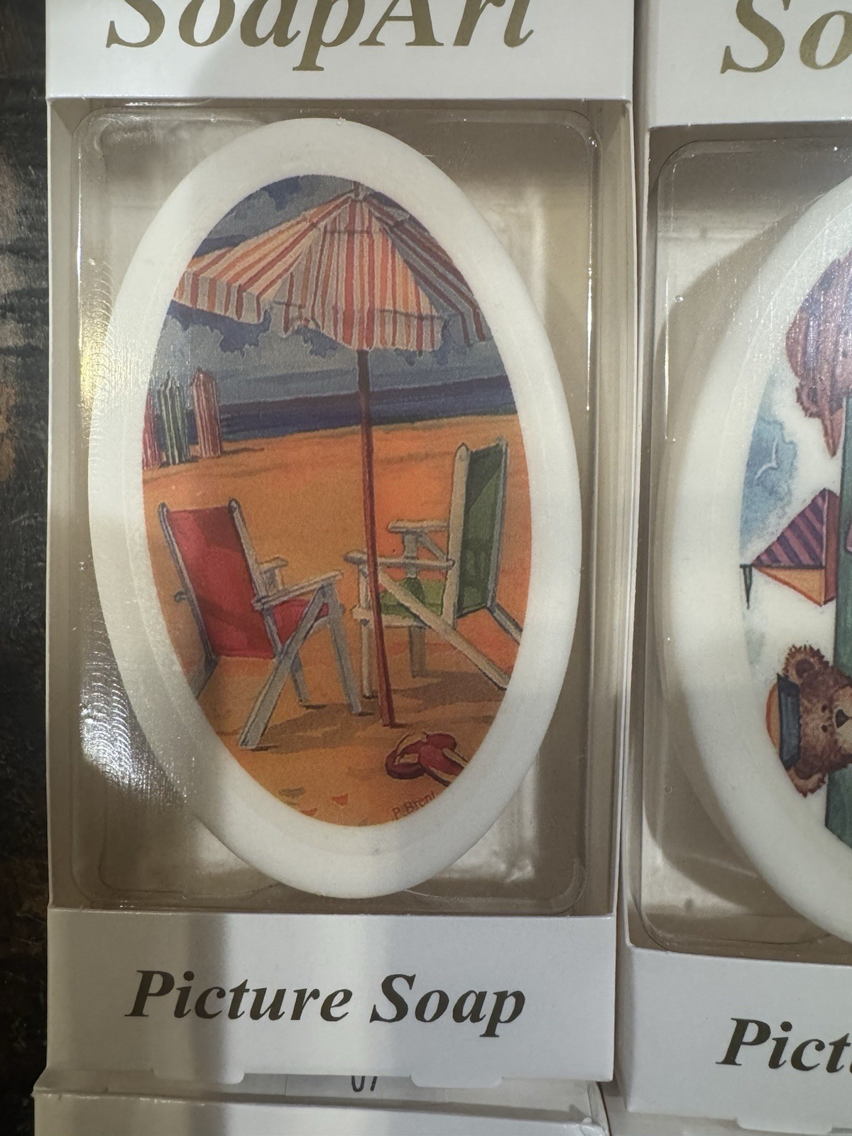 Vintage 4 Piece Soap Art Picture Soaps Beach House Decor Salt Life 3 oz – NEW!