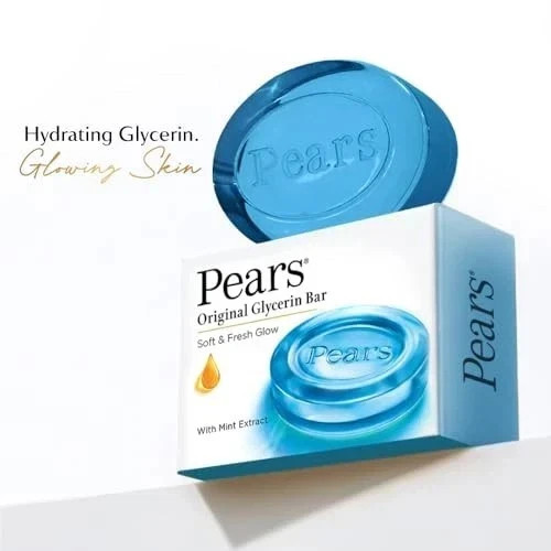 Pears Glycerin Soap 125g x 2 Mint Fresh Gentle Bath Bar Soap Free Clean