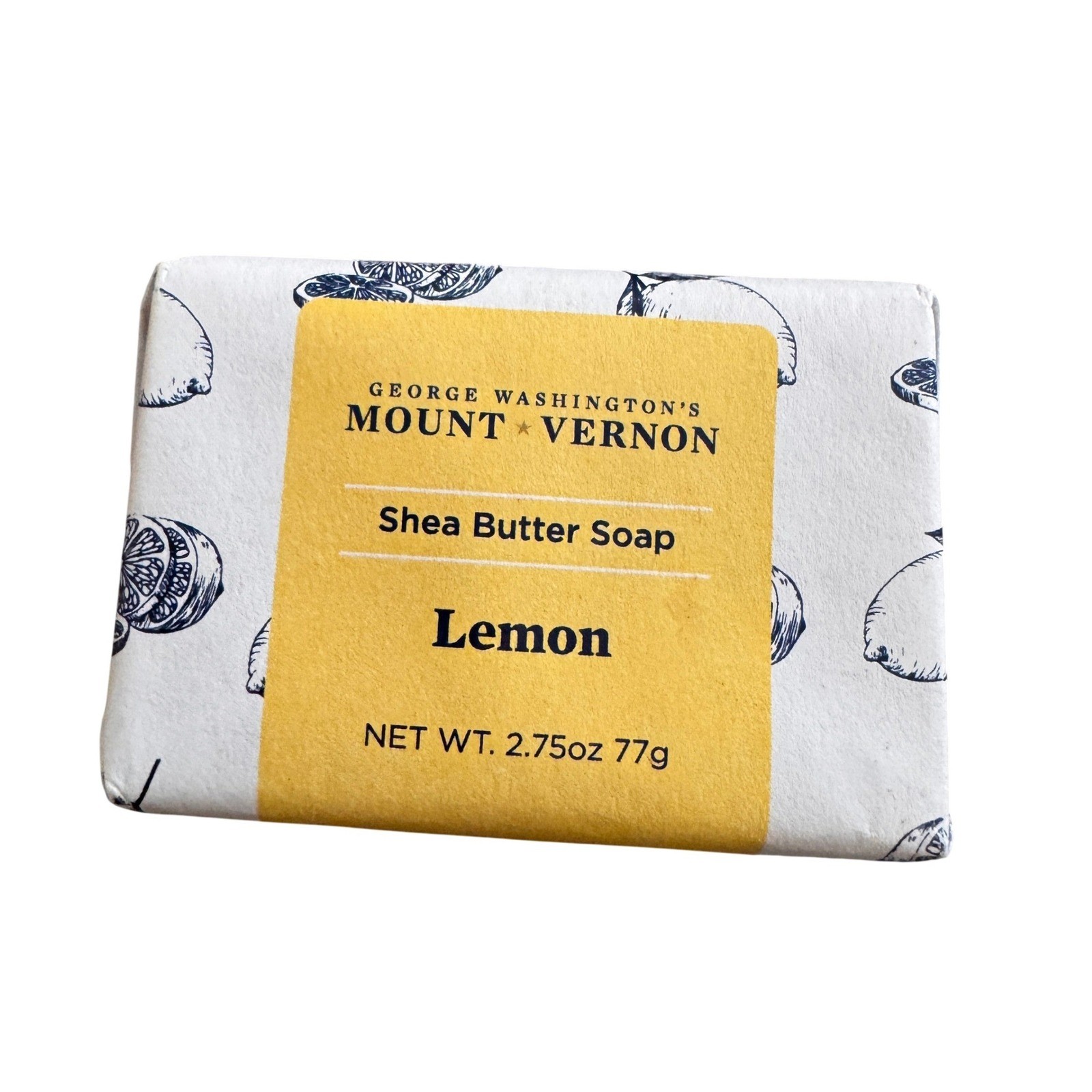 Mount Vernon Lemon Shea Butter Soap Bar 2.75oz George Washington Souvenir NEW