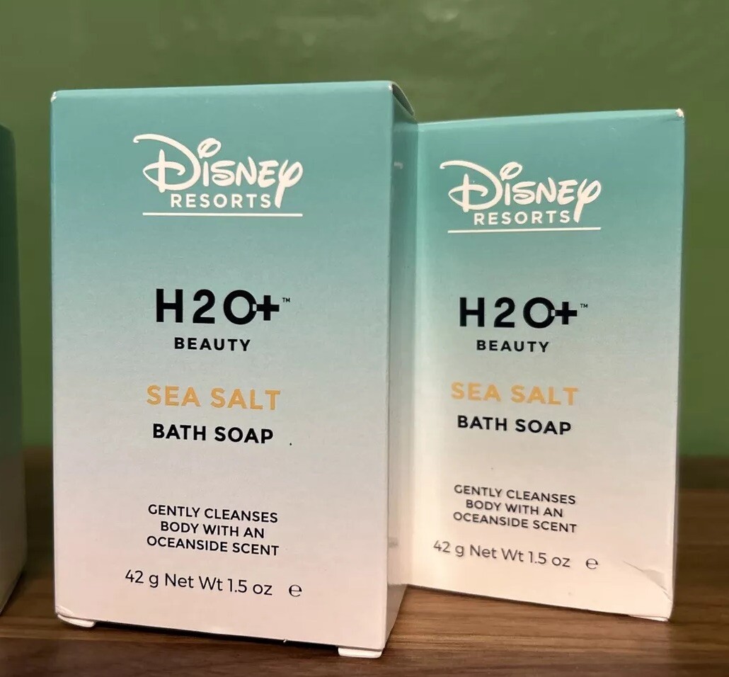 4 Disney Resorts H20+ Sea Salt Facial And Bath Soap 1.5 oz NEW 2 Each