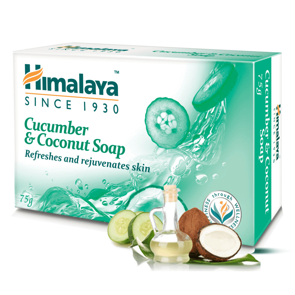 3 X Himalaya Herbals Cucumber & Coconut Soap 75 gms FREE SHIP