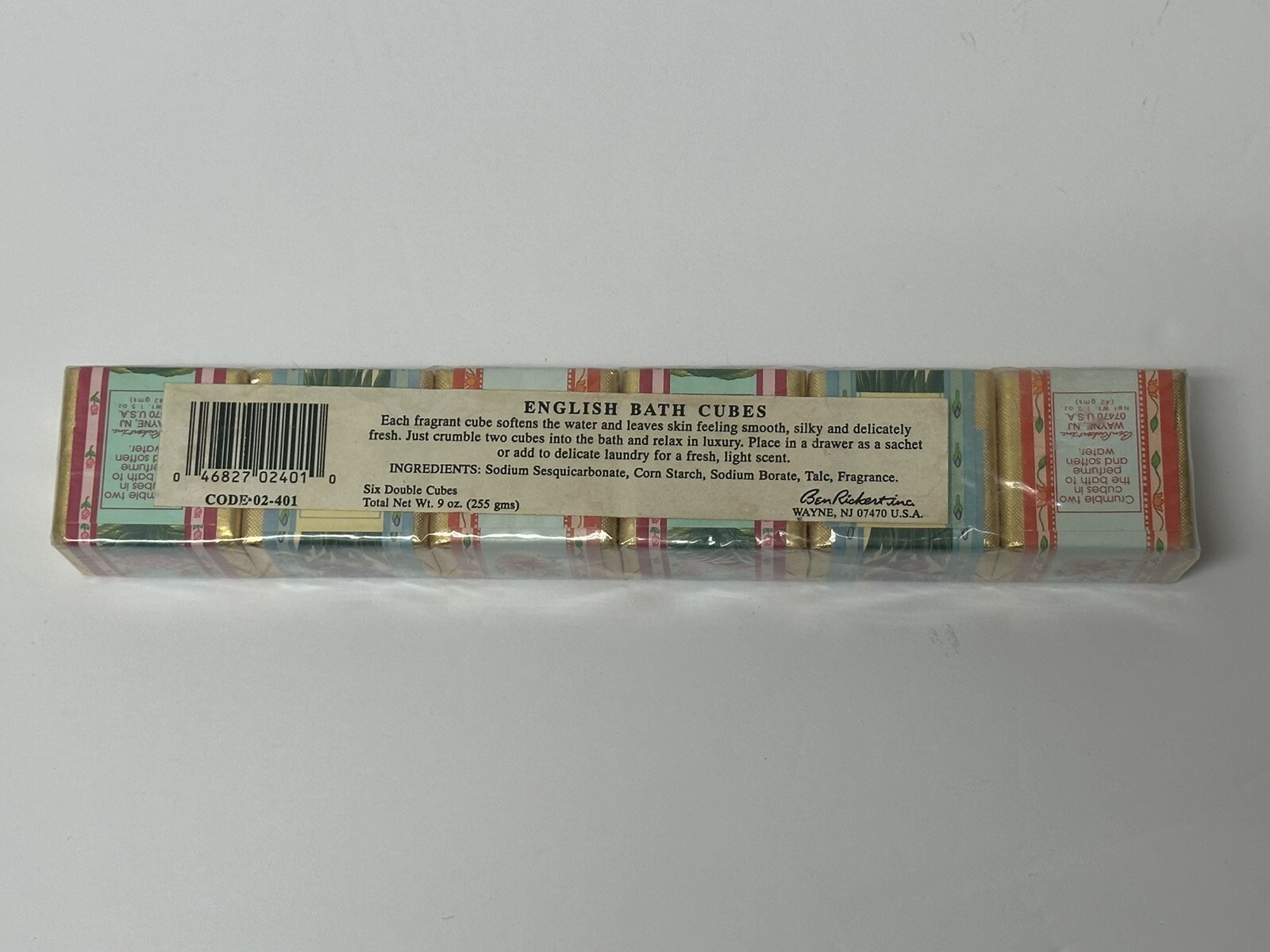 Ben Rickert Vintage English Bath Cubes Floral Scented Pack Of Six New & Sealed