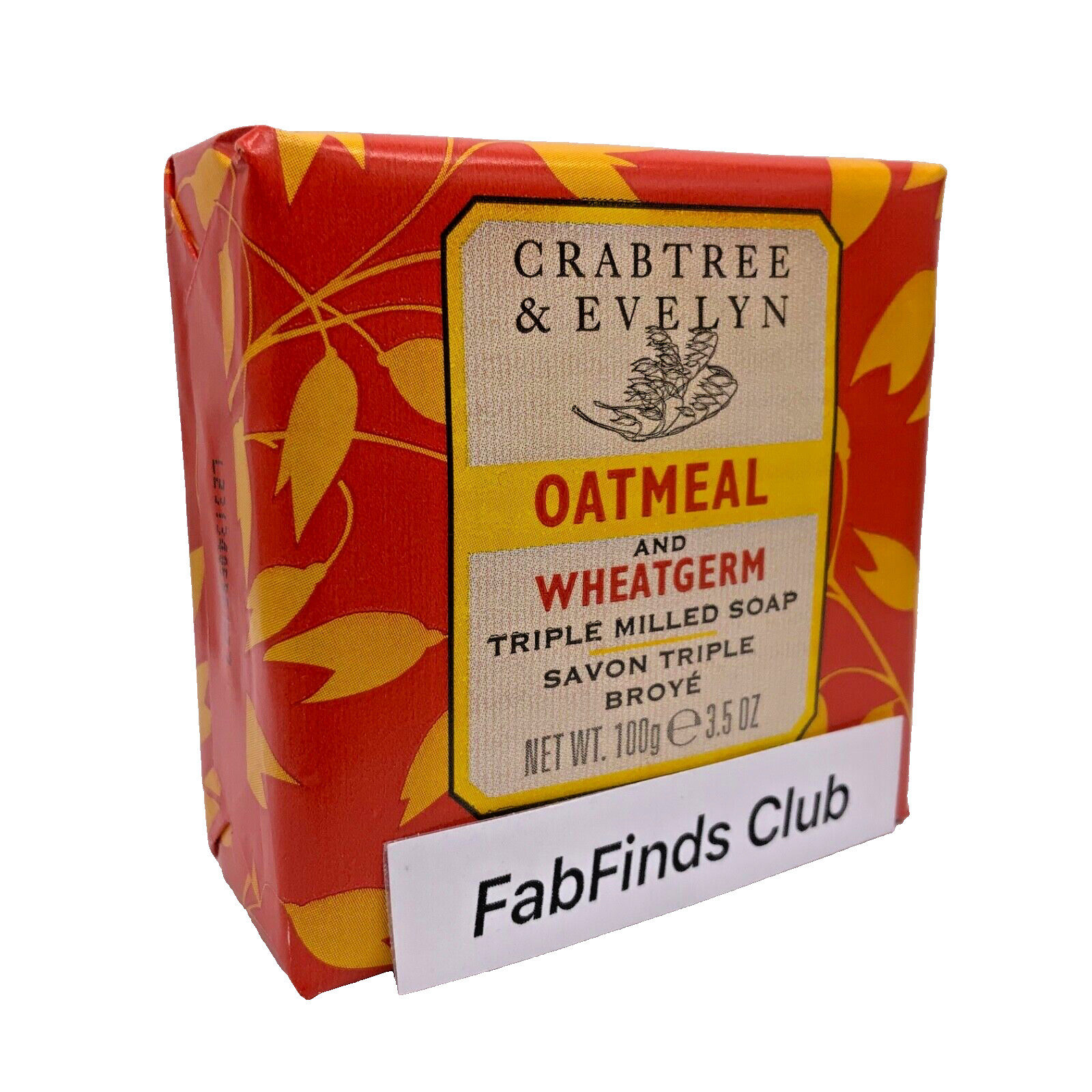 Crabtree & Evelyn Oatmeal Bar Soap Triple Milled 10.5oz (3×3.5oz) 3pc Set