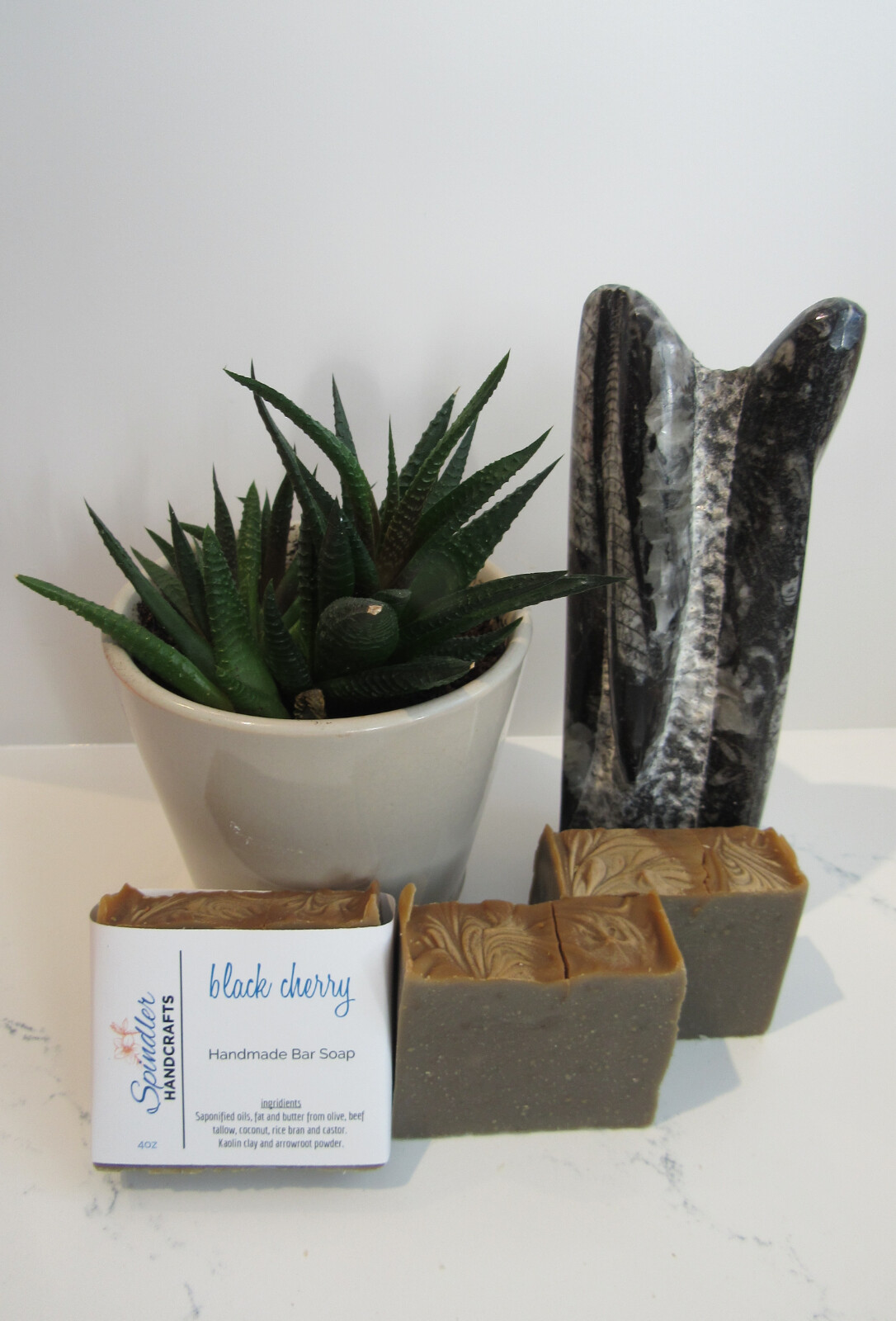 BLACK CHERRY – Moisturizing Handmade-Homemade Beef Tallow Clay Bar Soap