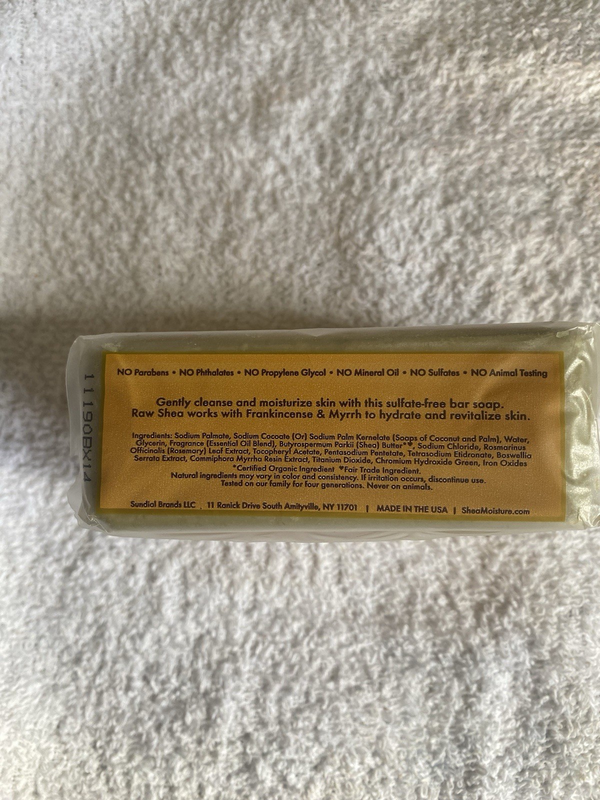 SHEA MOISTURE RAW SHEA BUTTER SOAP FOR DRY SKIN 8oz