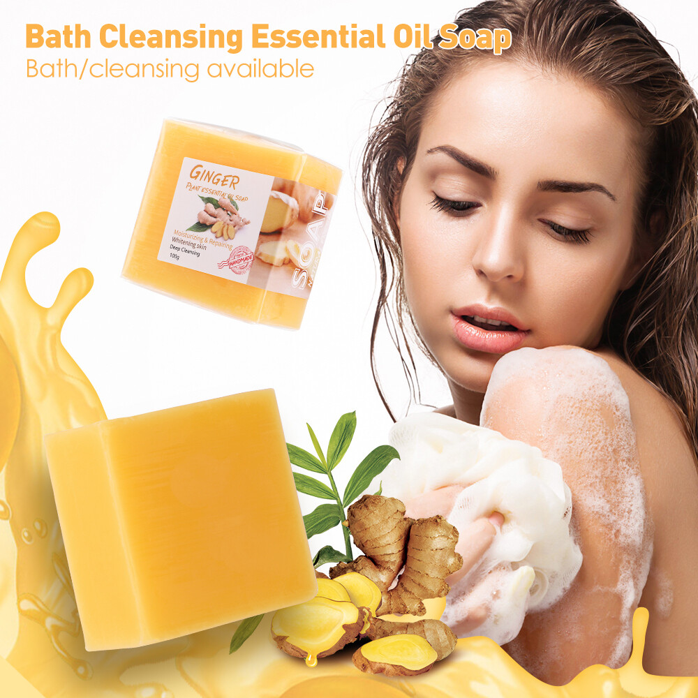 Lymphatic Detox Organic Ginger Soap High-Purity Ginger Essential Oils Bath Soaps