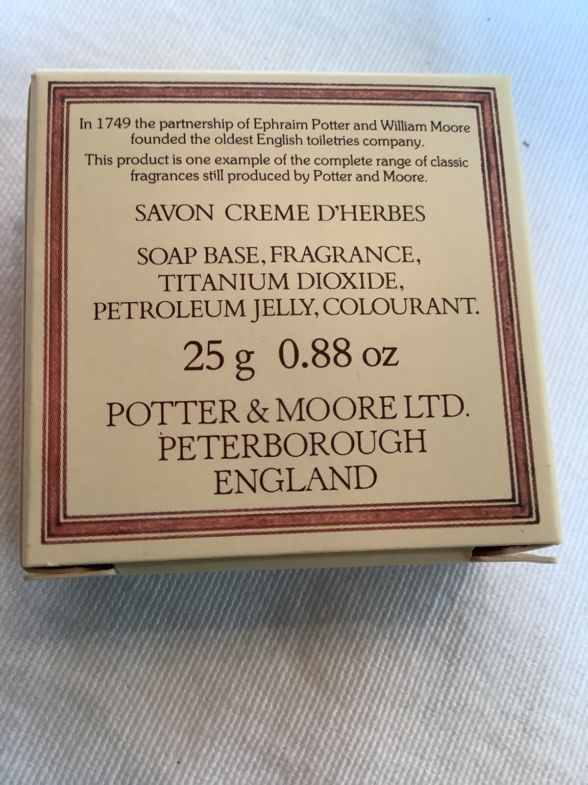Potter & Moore Tin 12 Soap Bars Coppelia Wild Rose Lavender Melissa Geranium