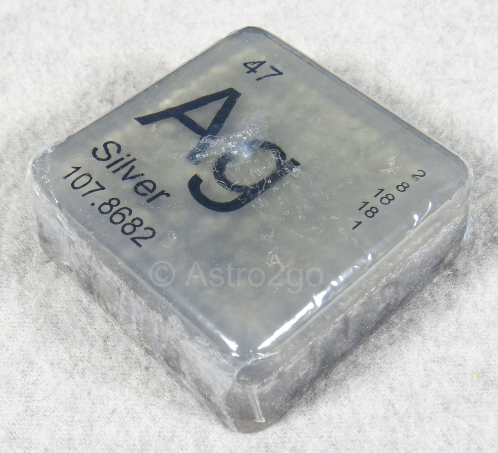 PERIODIC TABLE ELEMENT “Ag” SILVER NOVELTY HAND BATH SOAP-4 oz JUST BUBBLY NEW!