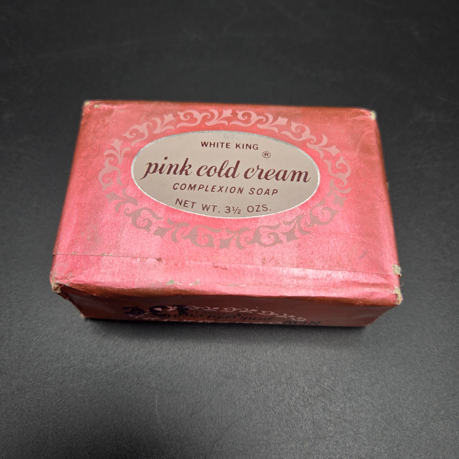 Vintage White King Pink Cold Cream Soap Complexion Bar Los Angeles Soap Co NOS