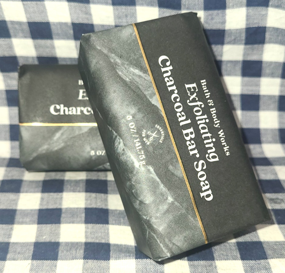 2-Pack ALL NEW Exfoliating CHARCOAL Cleansing Bar Soap 5 oz Bath & Body Works