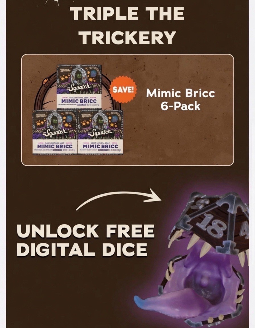 Dr. Squatch D&D Mimic Bricc 6-Pack Limited Edition Dungeons & Dragons Soap EARLY