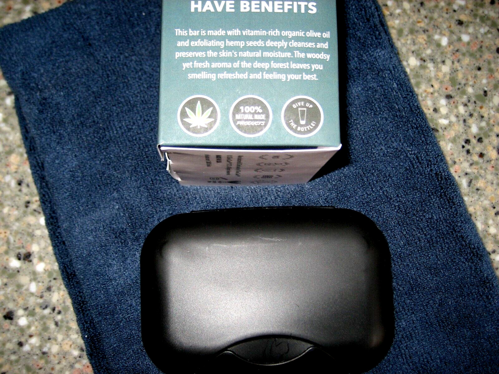 OC MENS 3 BAR’S 5oz deep forest ALL NATURAL+ soap case and mesh sack made in us