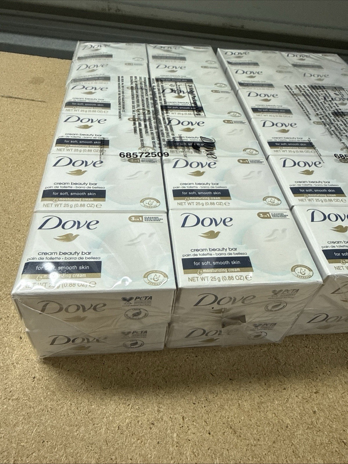 (48) Dove Cream Beauty Bar Travel Size 0.88 oz each, 25g Travel, Hotel
