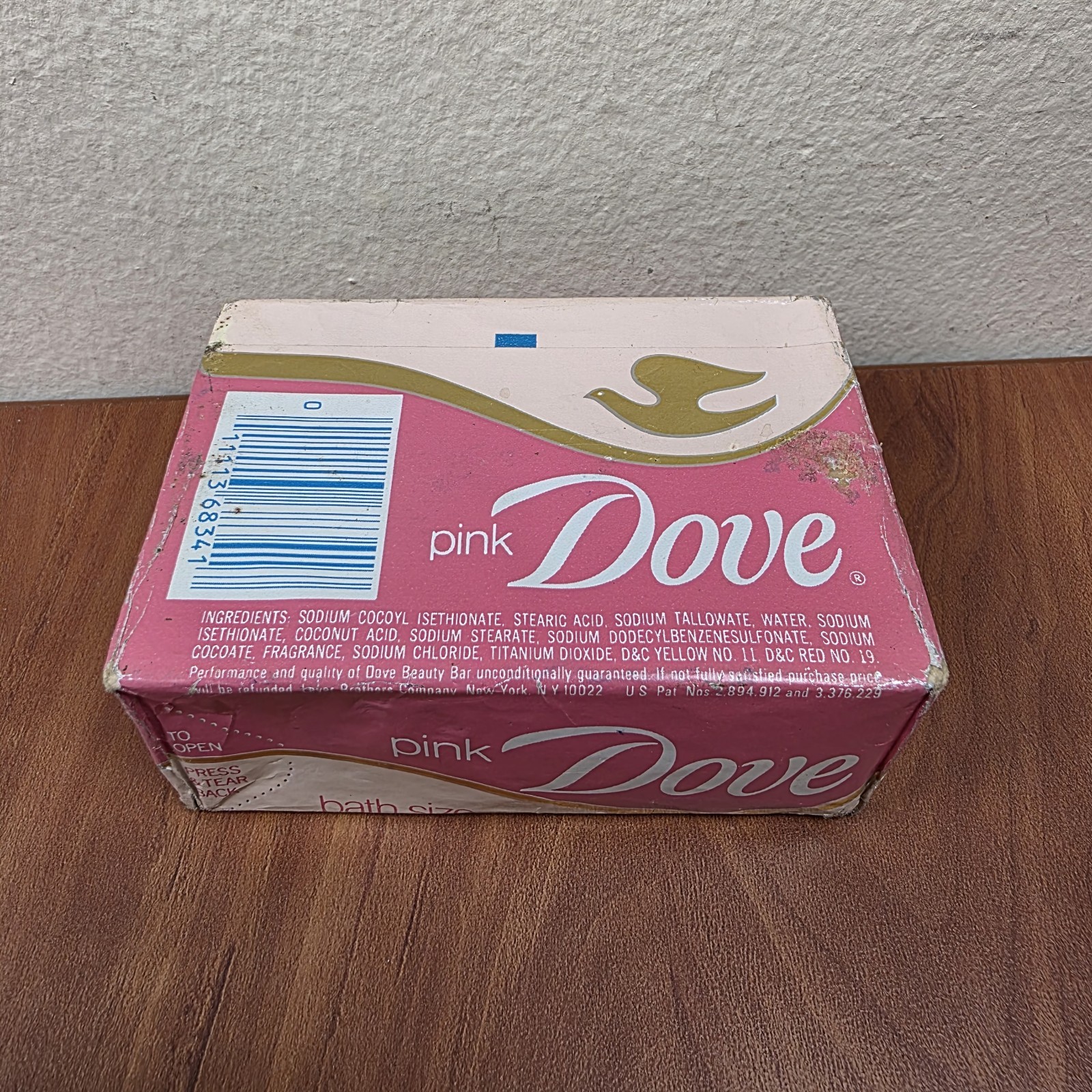 Lot of 3 Vintage Pink Dove Bath Size Soap Bars 1/4 Moisturizing Cream NOS