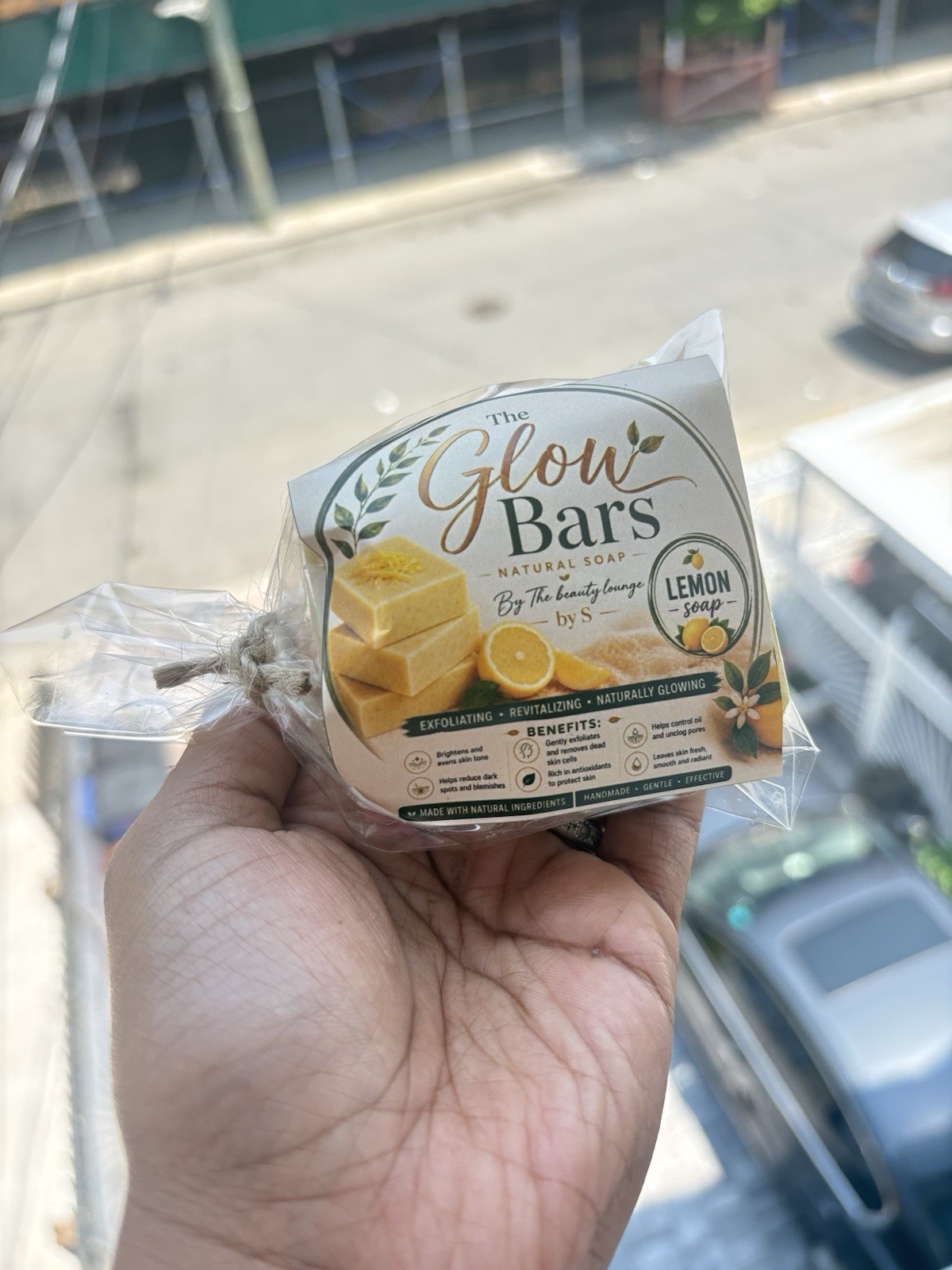 The Glow Bars Natural Soap Lemon Soap | All Natural Exfoliating Bar 100g