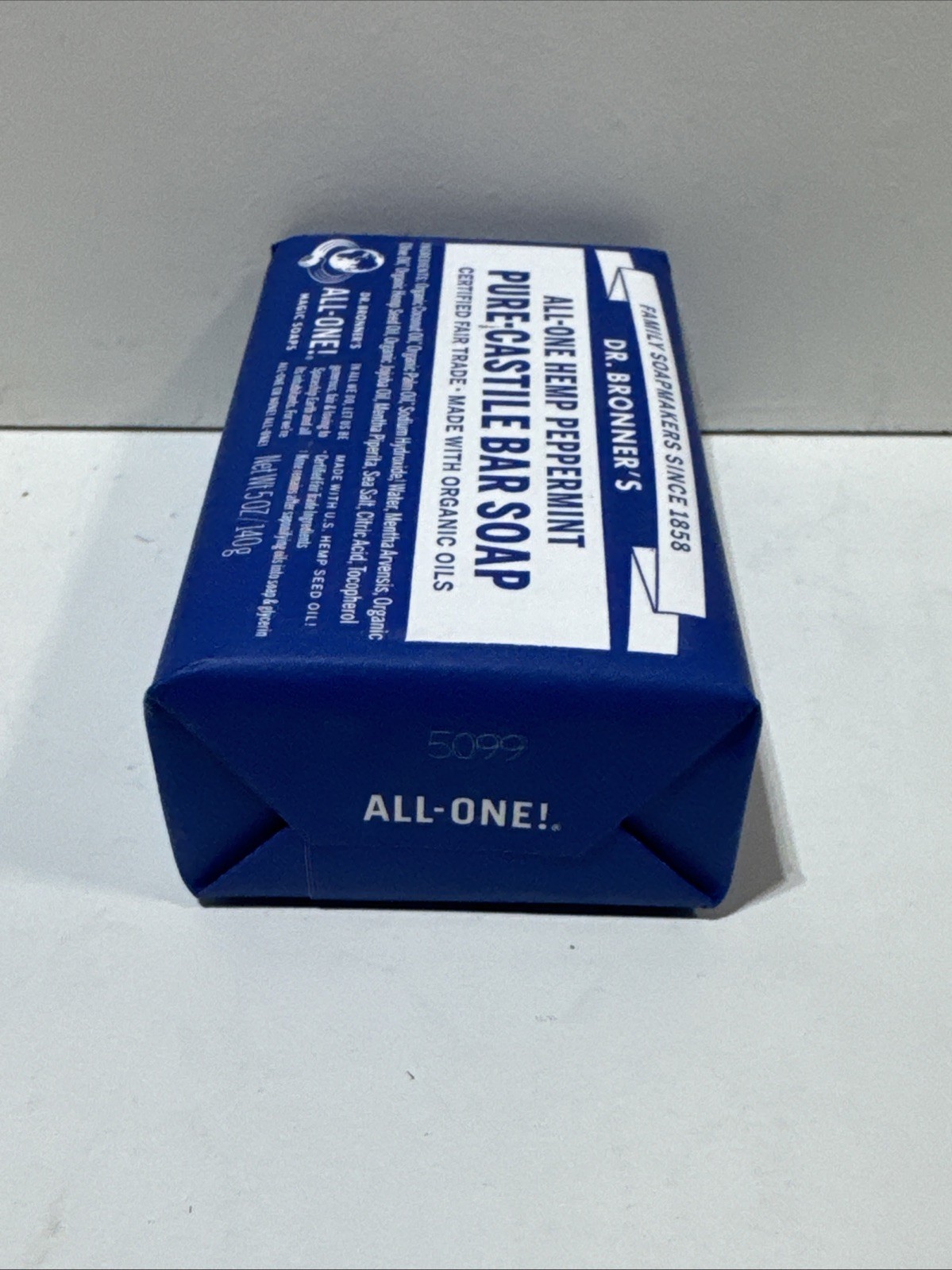 Dr. Bronner’s Organic All-One Pure-Castile Bar Soap, Peppermint – 5oz