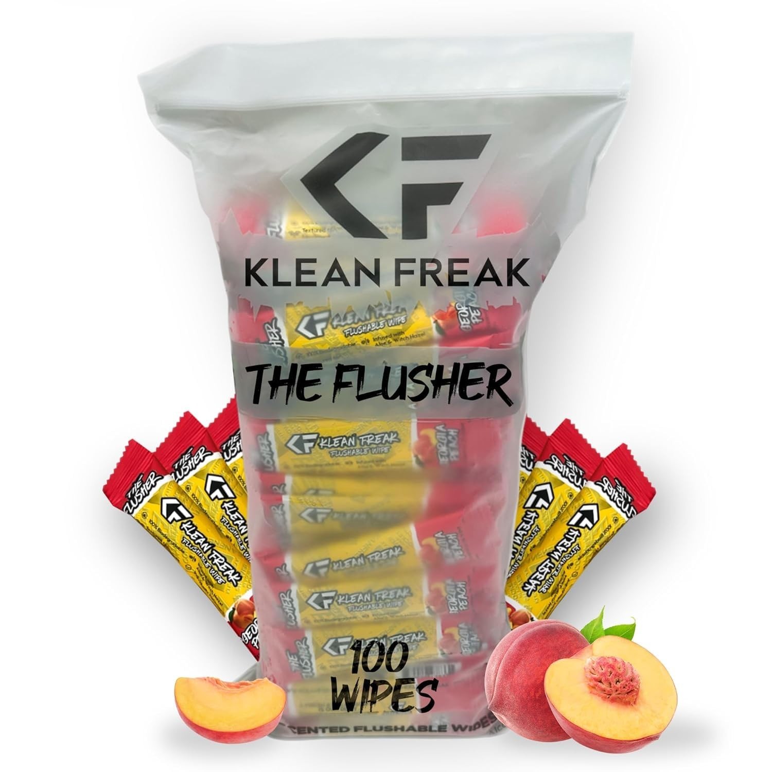 Portable Flushable Wipes – Individually Wrapped, 100 Ct