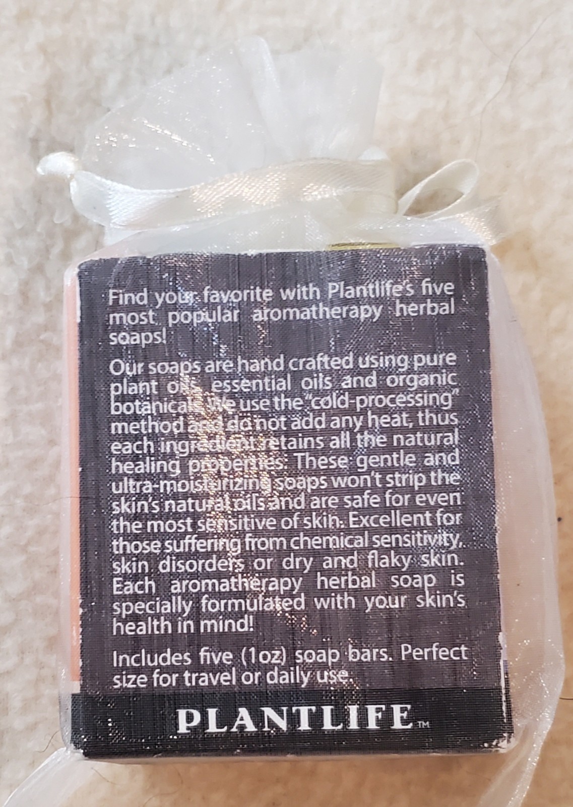 5 Plant Life Aromatherapy Herbal Sampler Soap Bars 1oz. Variety of Scents