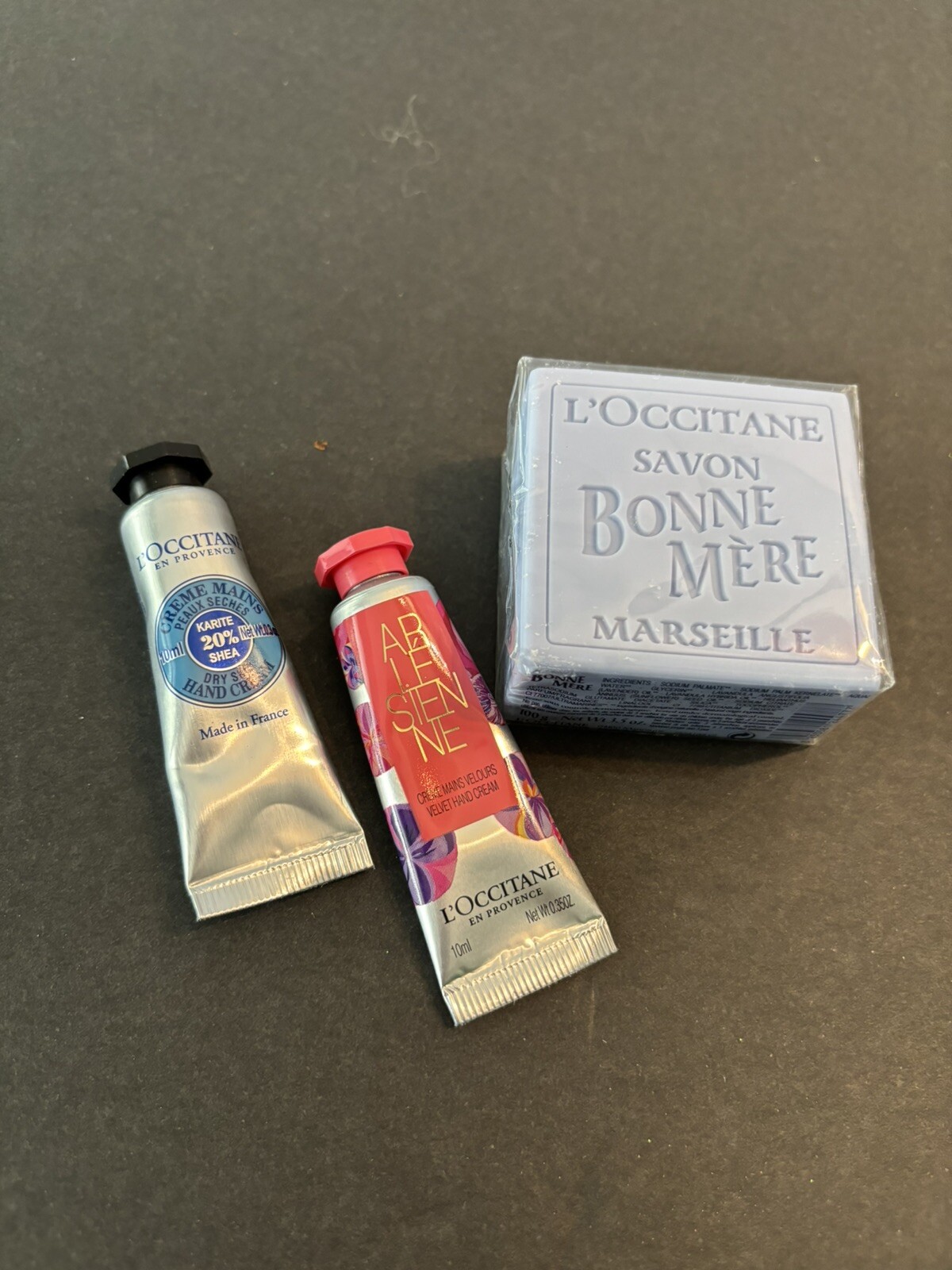 L’OCCITANE SAVON BONNE MERE MARSEILLE LAVENDER SOAP 100g + 2 Hand Cream 10ml