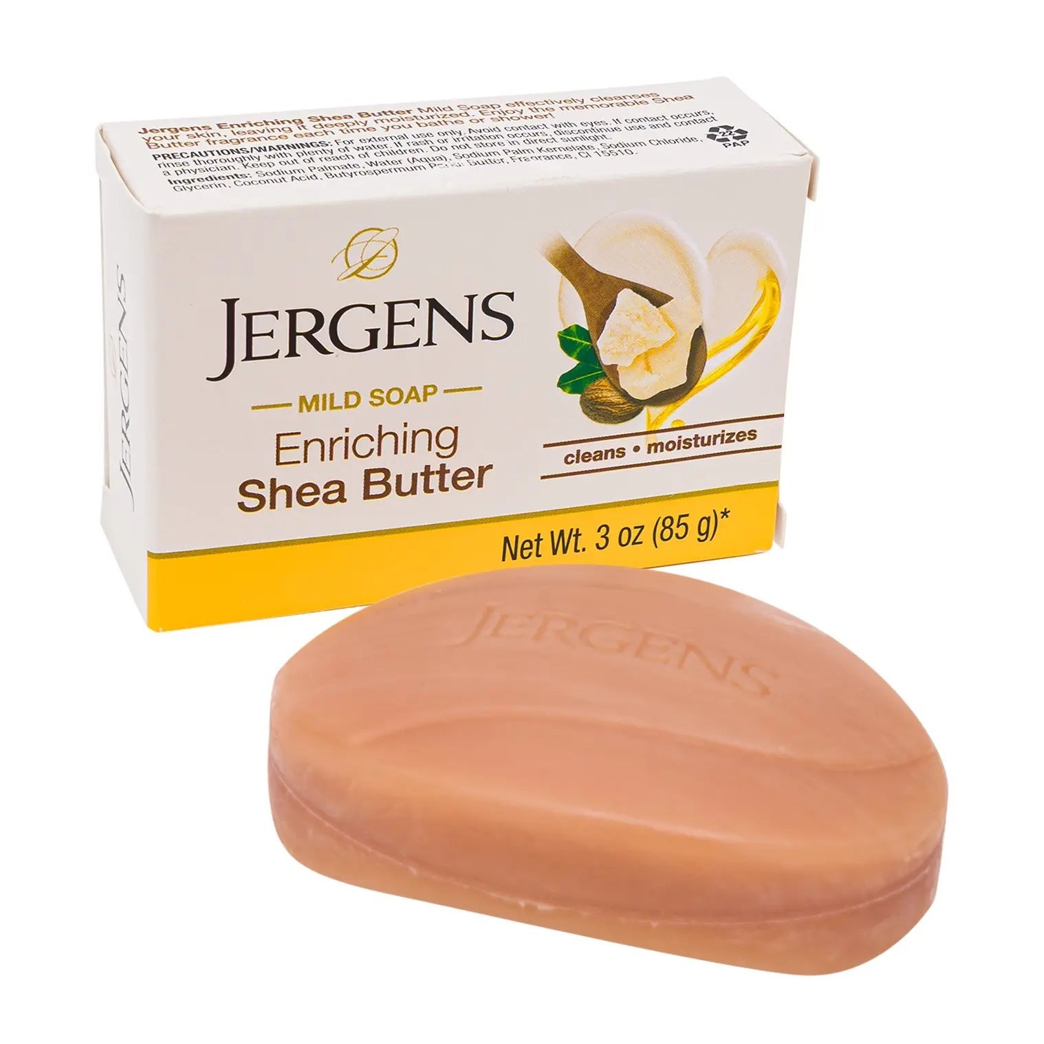 NEW! JERGENS (4-BARS) 3 Oz. (85 g) 🟡🫧 ●SHEA BUTTER● ~Enriched~ Mild Soap🫧.