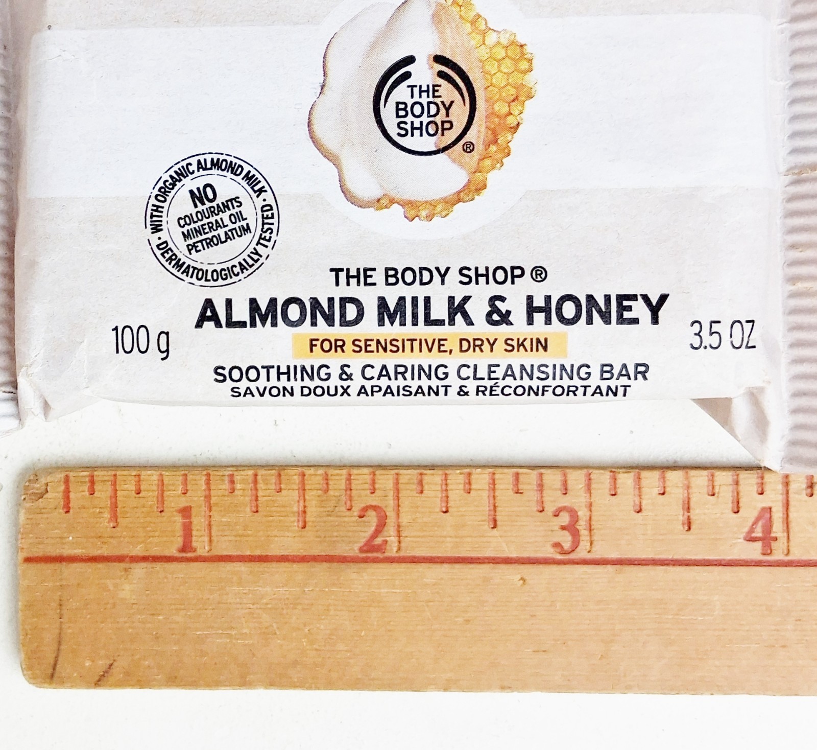 The Body Shop Almond Milk & Honey Bar Soap 3.5 oz SEALED New in Package