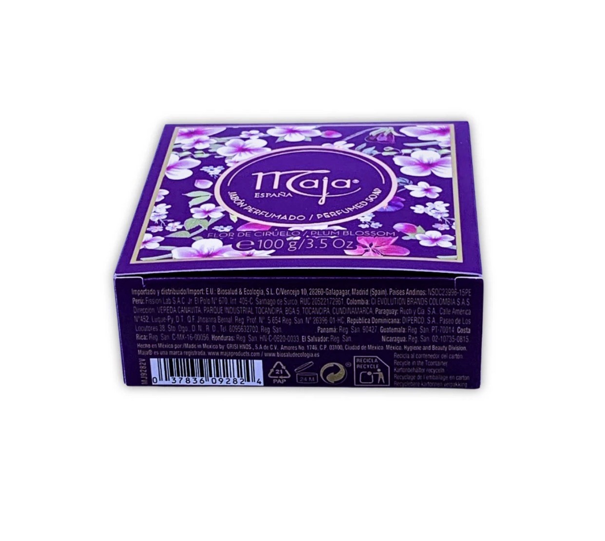 Maja España Plum Blossom Perfumed Soap Bar – Floral Scent | 3.5 oz