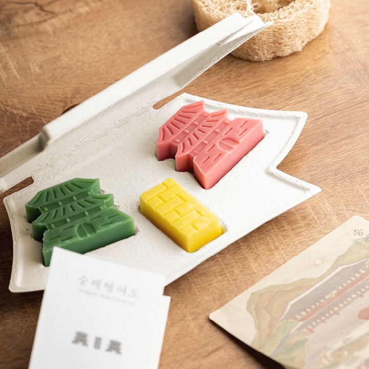 Korean Organic Herbal Handcraft Traditional Soap Travel Set Collection