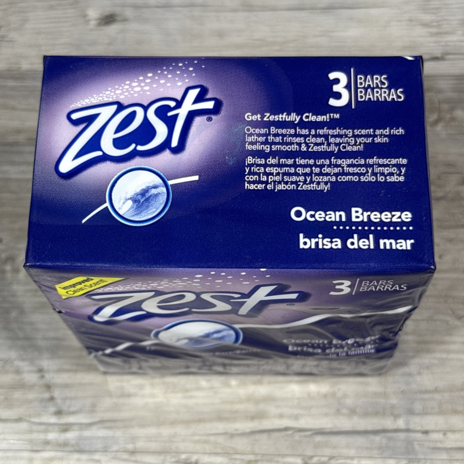 Zest Ocean Breeze Bar Soap 3 Pack 4 oz Bars New Sealed Made in USA