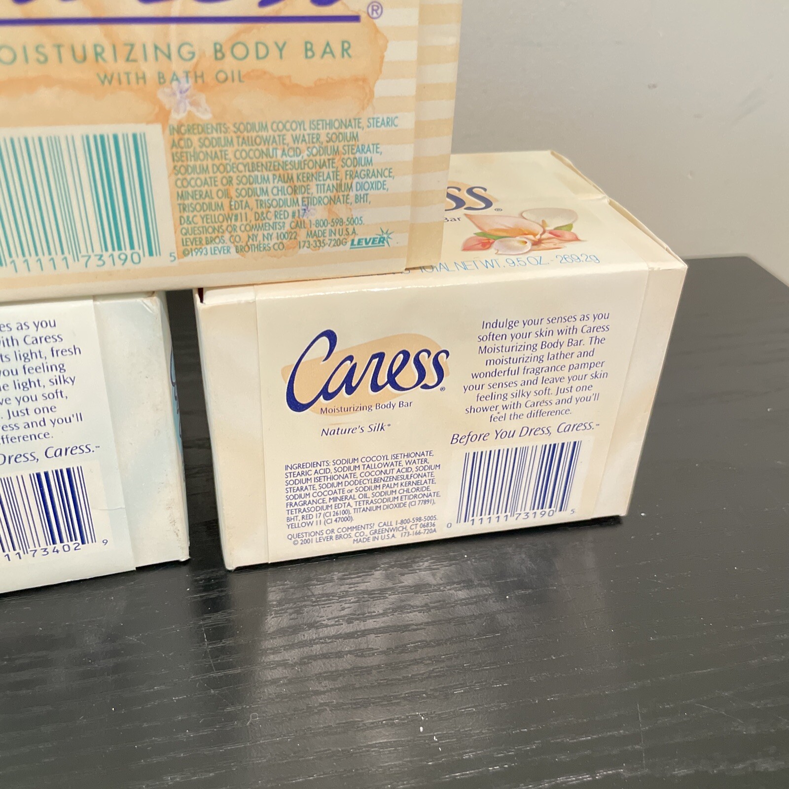 2001 / 1993 Caress Body Bar Soap Original Peach Water fresh Breeze Nature’s Silk