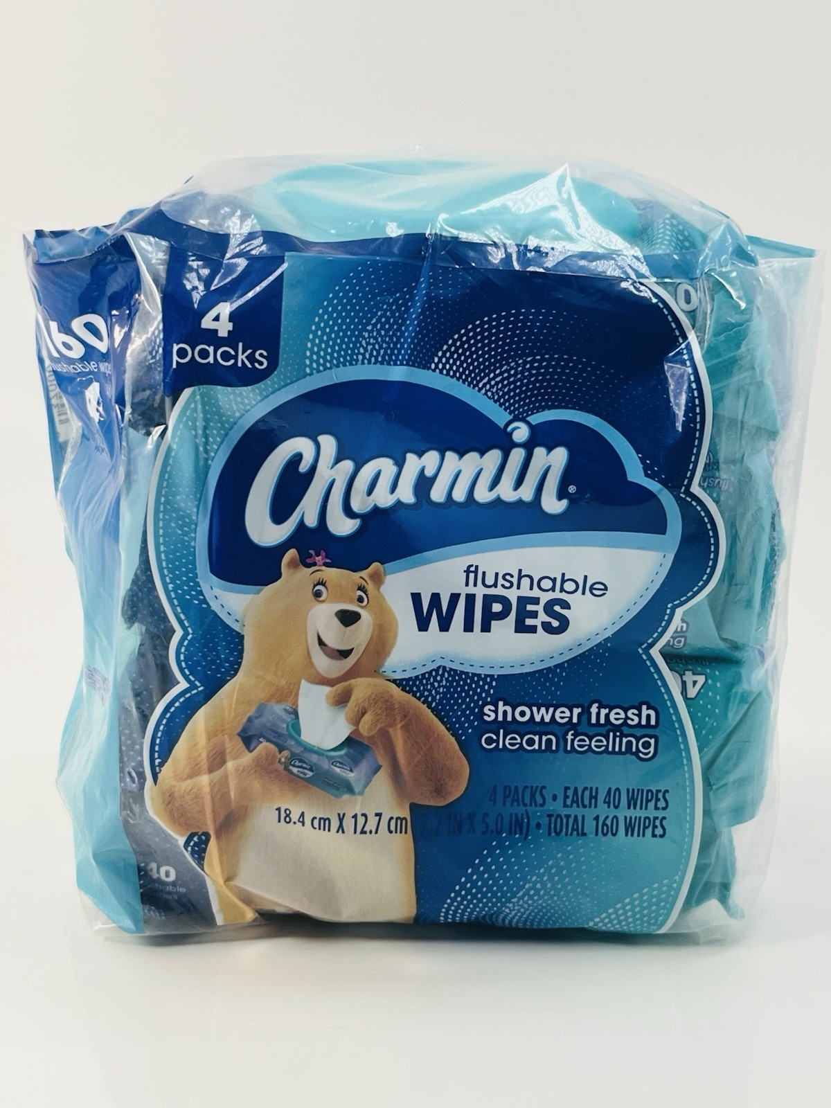 Charmin Flushable Wipes, 4 packs, 40 Wipes Per Pack, 160 Total Wipes
